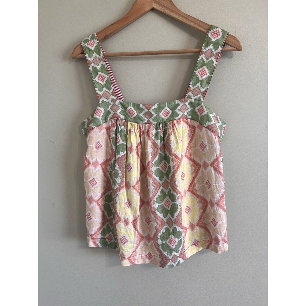 Anthropologie Marta Cropped Swing Tank Women Square Neck Size Small - Picture 3 of 9